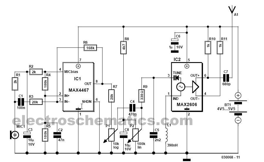 Wireless FM Microphone Circuit