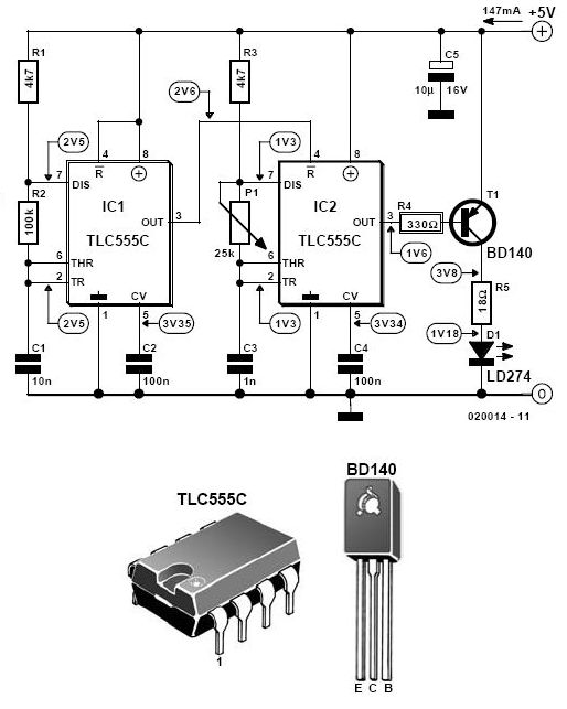 Infrared Alarm Barrier Circuit – Circuit Schematic