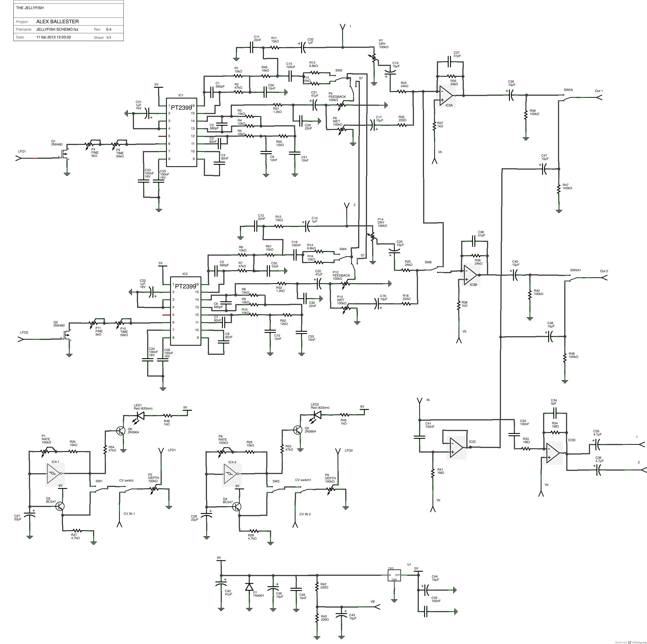 building an advanced LFO – Circuit Schematic