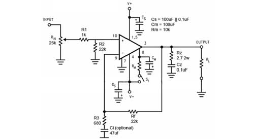 LM3886 Amplifier Gainclone – Circuit Schematic