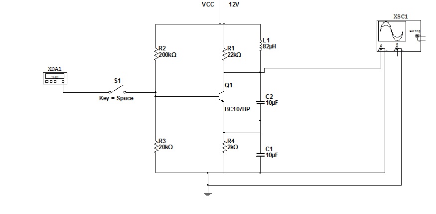 very simple oscillator 7700 Hz – Circuit Schematic