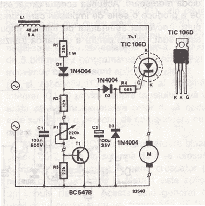 AC Drill Speed Controller Circuit