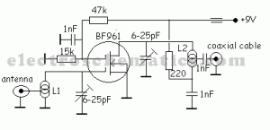 tv antenna amplifier circuit schematic 1 – Circuit Schematic