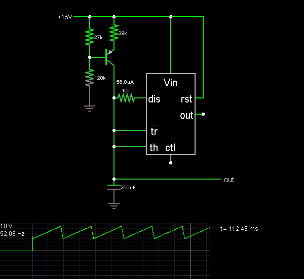 555 Sawtooth Oscillator – Circuit Schematic
