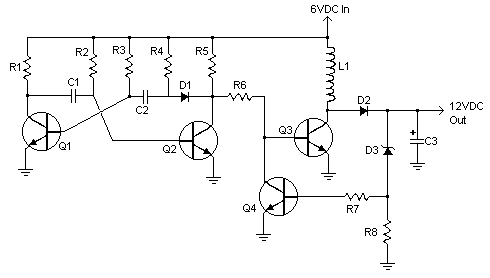 6v to 12v converter circuits circuit