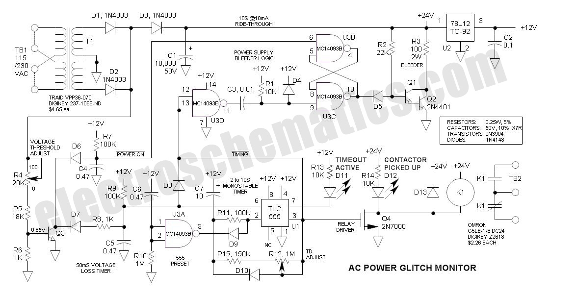 AC Power Monitor – Circuit Schematic