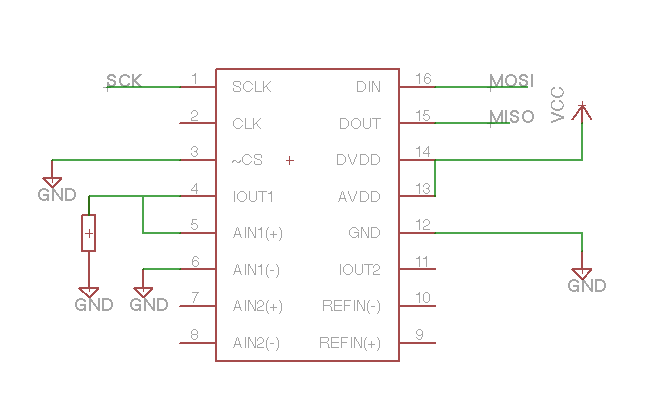 Current source not working in AD7792 – Circuit Schematic