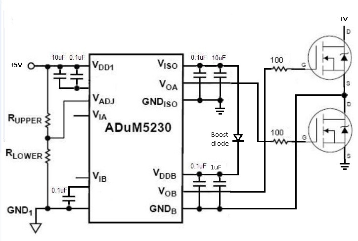 Power for Isolated Half Bridge Gate driver
