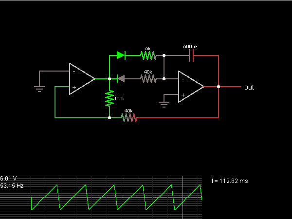 Sawtooth Wave Generator – Circuit Schematic