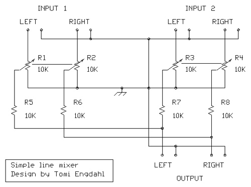 Audio Mixers Circuits circuit