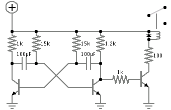 how to get more power out of a astable multivibrator – Circuit Schematic