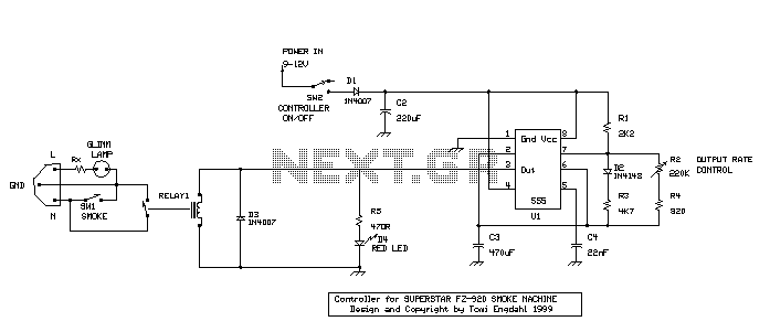 Disco Smoke controller circuit