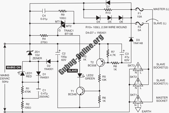 Modular Preamplifier Control Center Circuit – Circuit Schematic