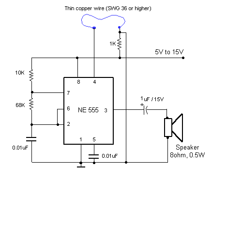 theft preventer alarm circuit – Circuit Schematic