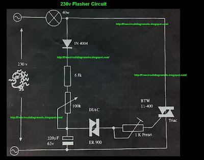 led 230 v flasher circuit diagram circuit
