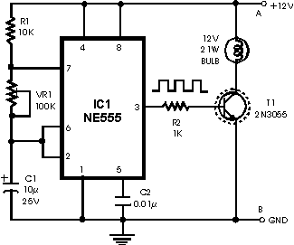 brakelight flasher pcb circuit