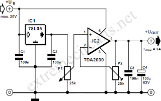 Adjustable 3 Ampere Regulator circuit