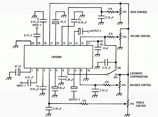 bass treble tone control circuit – Circuit Schematic