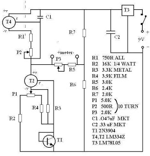 Electronic Thermometer Circuit – Circuit Schematic