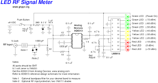 LED RF Signal Meter – Circuit Schematic