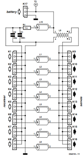 Noise Suppression For RC Receivers circuit