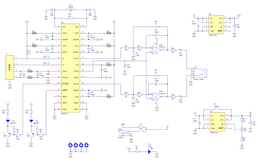 Schematics USB Sound Card with PCM2702 PCB – Circuit Schematic