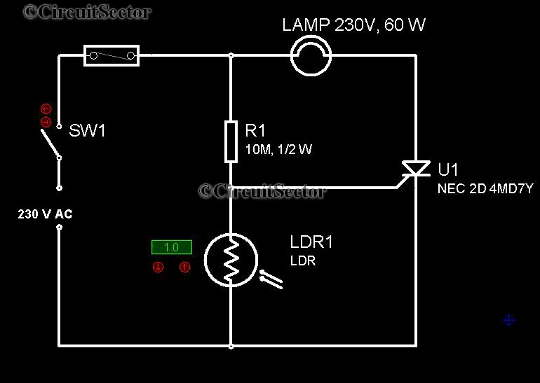 Automatic Night Lamp Circuit PCB circuit