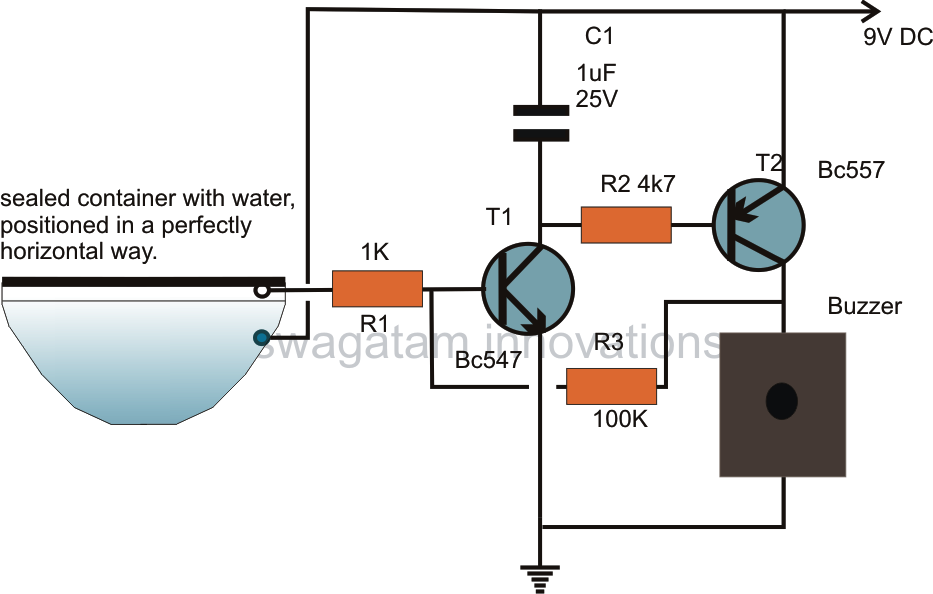 how to make simple earthquake sensor – Circuit Schematic