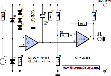 electronic touch switch circuit schematic circuit