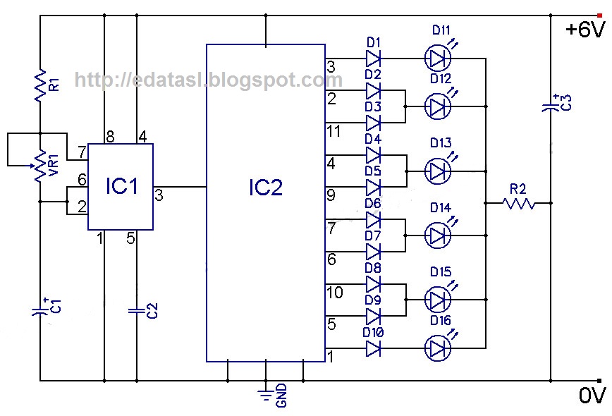 4017 CMOS Decade Counter circuit