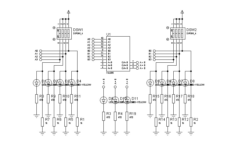 simple magnitude comparator circuit