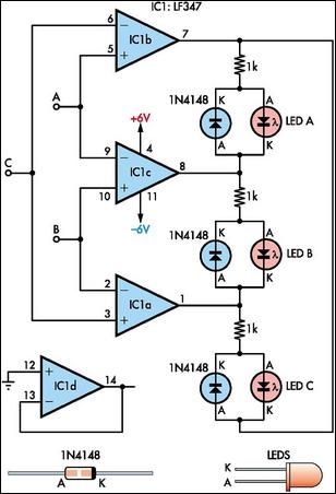 maximum minimum voltage indicator – Circuit Schematic