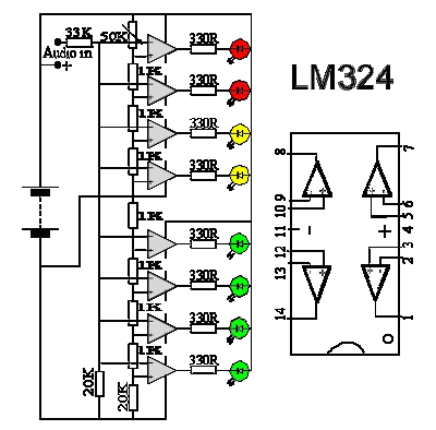 vu meter – Circuit Schematic