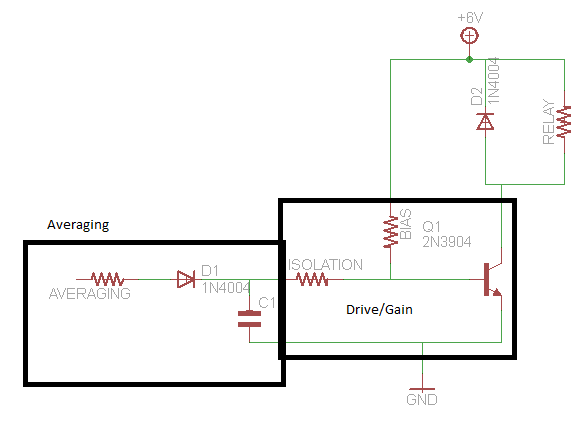 transistors audio controlled relay circuit