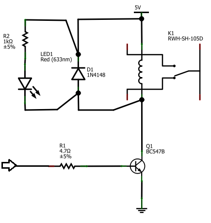 microcontroller 12V relay circuit converted to 5V relay under uC control circuit