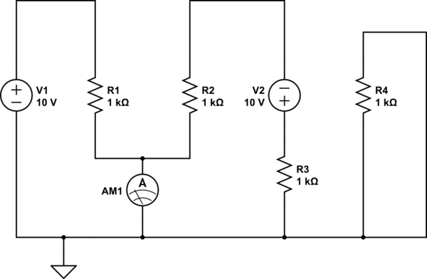 Mathematical approch to measuring current voltage and resistance of mixed series and parallel – Circuit Schematic