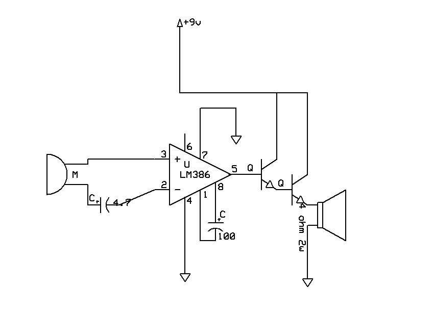 sound simple audio amplifier circuit