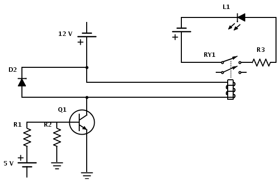relay In a circuit being switched by an NPN transistor do power supply and input need the same ground circuit