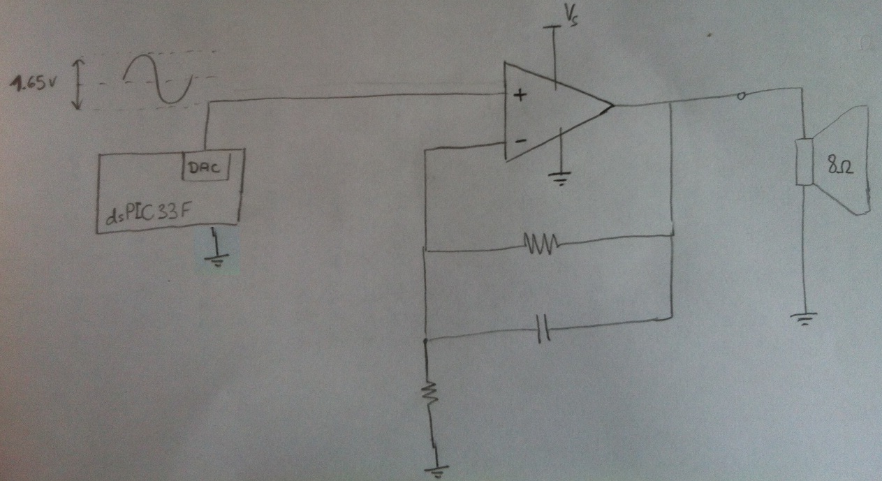 Audio Amplifier Op amp circuit