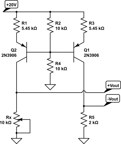 How do you make a shiftscale circuit using a transistor resistors and a voltage source circuit