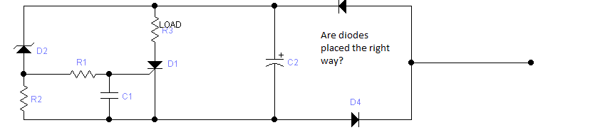 transformer Single pole AC to DC conversion circuit – Circuit Schematic