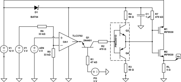 Undervoltage lockout for small-power MOSFET gate driver circuit