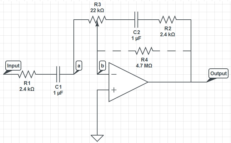 amplifier How does this circuit attenuate high frequencies – Circuit Schematic