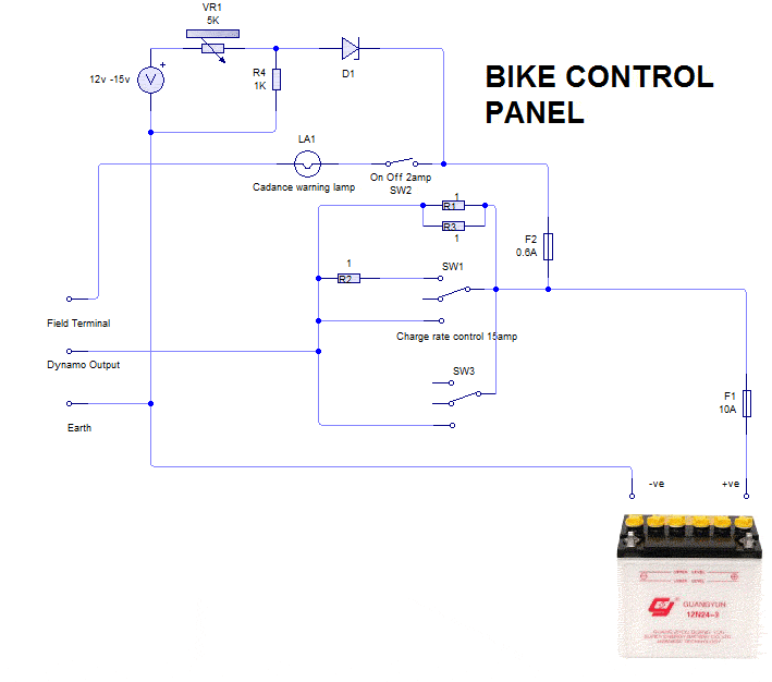 bicycle generator circuit – Circuit Schematic