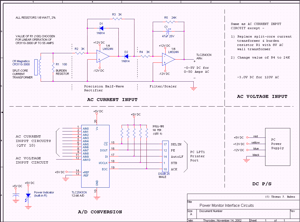 Power Monitor – Circuit Schematic