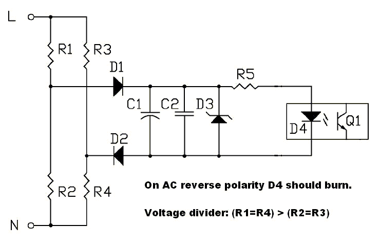 AC polarity detection circuit