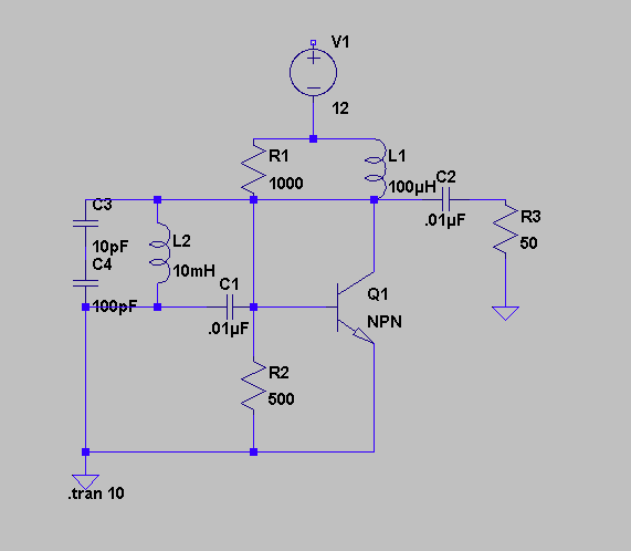 Building my first oscillator – Circuit Schematic
