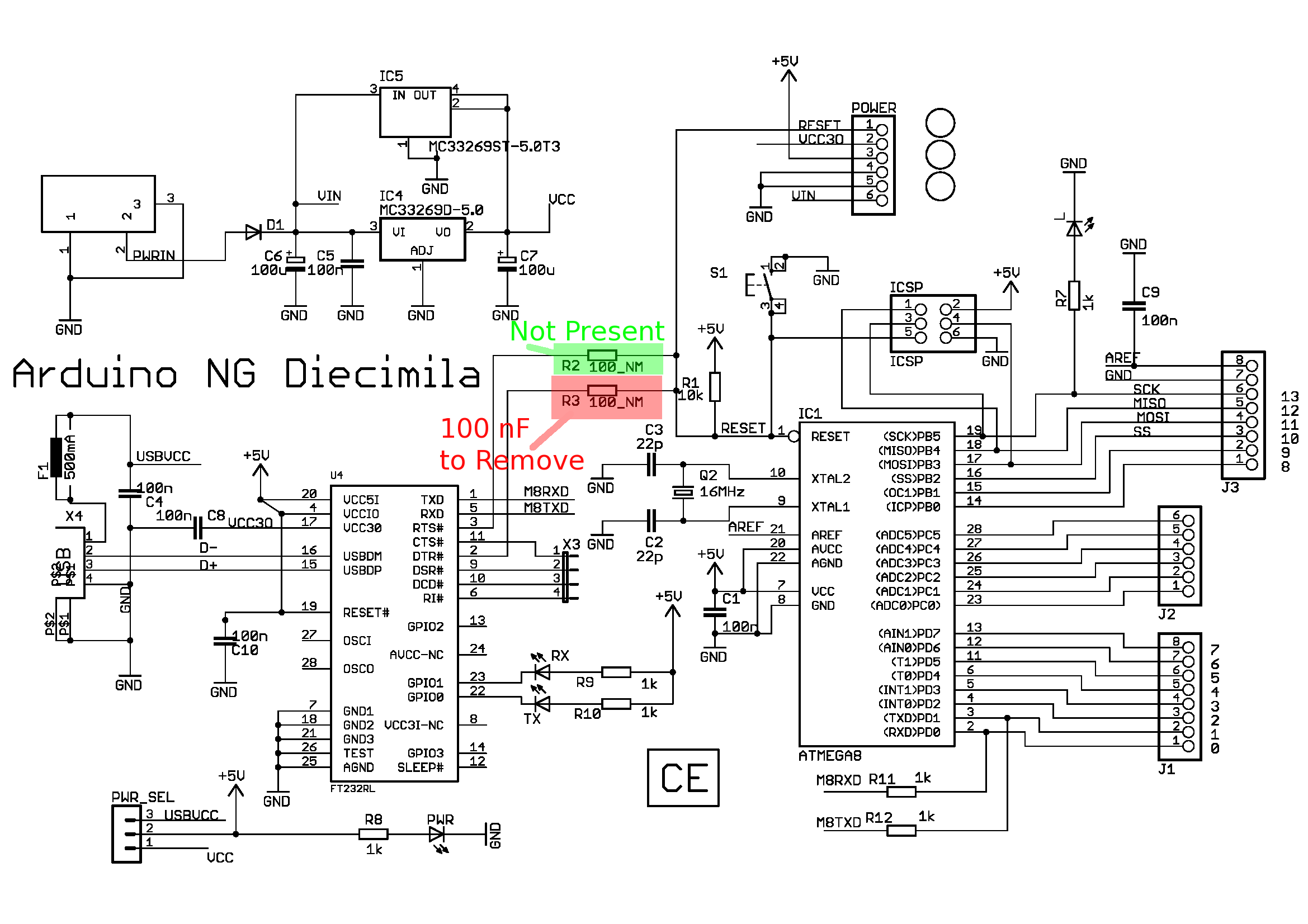 Modify an Arduino for DebugWIRE circuit