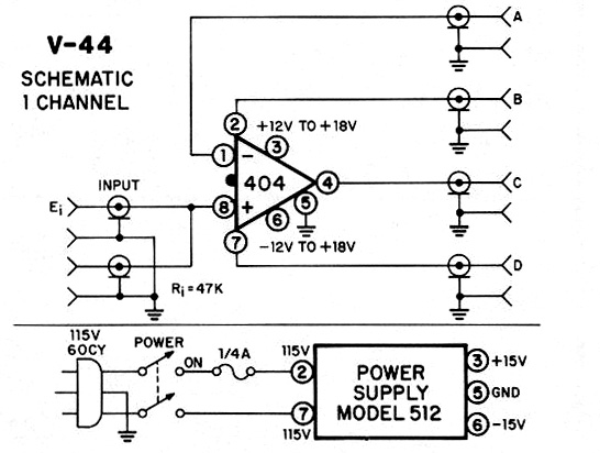v 44 video distribution amplifier schematic – Circuit Schematic