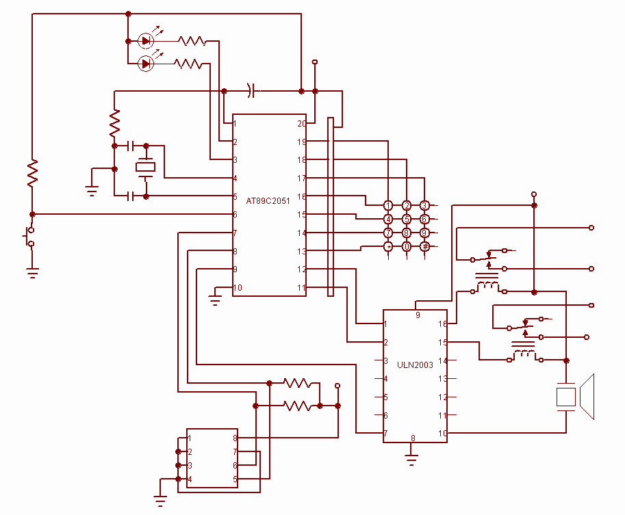 Password Based Door Locking circuit